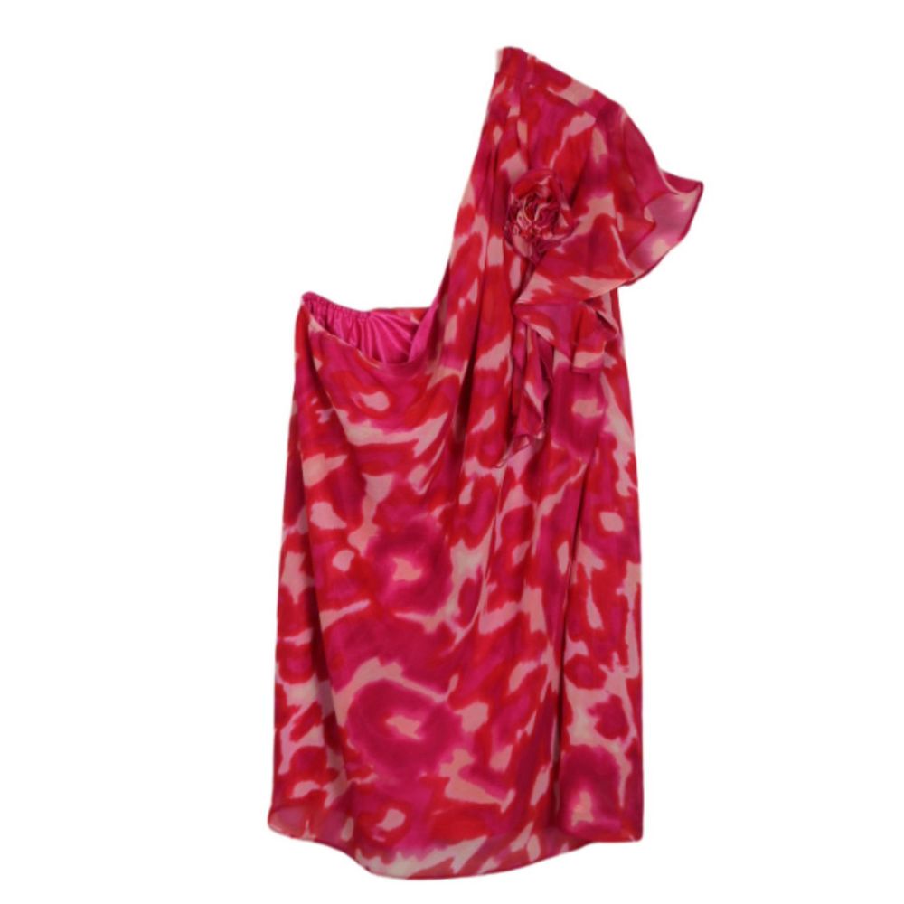 Cato Pink Sheer Line Women's One Shoulder Top Blouse Rose Decor 18/20W 020